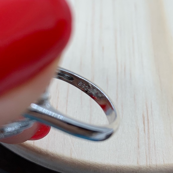 Multicolor Gemstone Flower Ring Silver - Picture 3 of 5